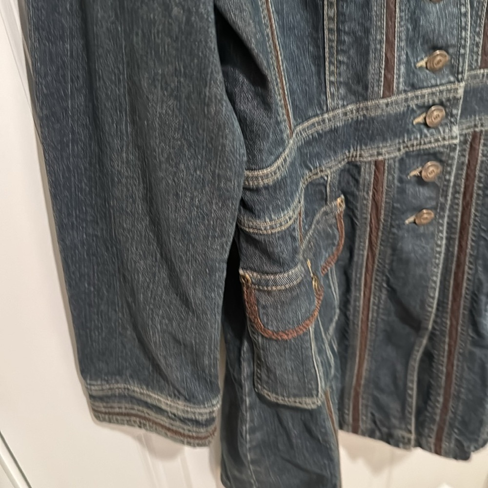 Motto Denim 3/4 Length Duster Style Jacket Size XS NWT - Picture 6 of 12